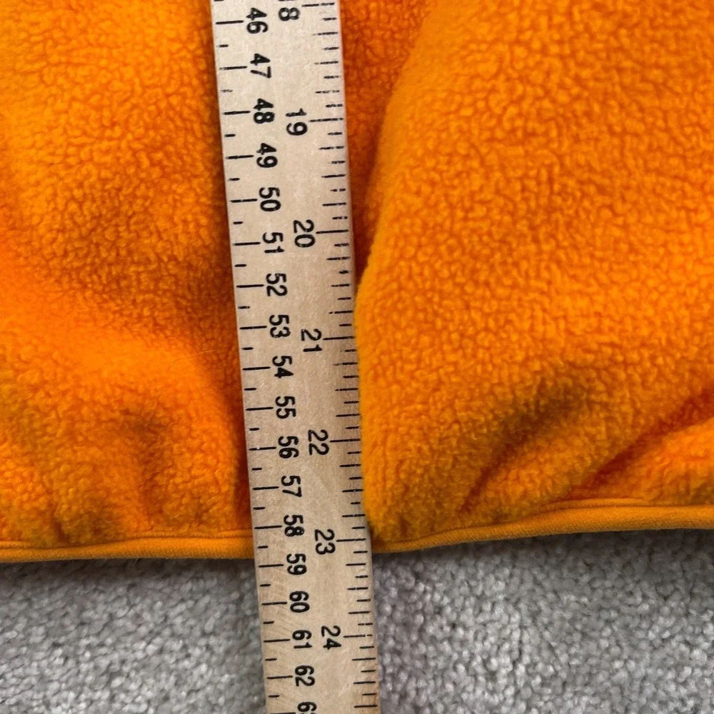 Vintage LL Bean Vest Kids Large Orange Fleece Full Zip Gorpcore Fall Layering